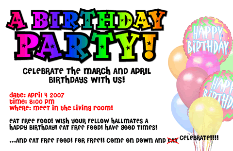 Happy birthday clip art. Design it with kids birthday party invitation card.